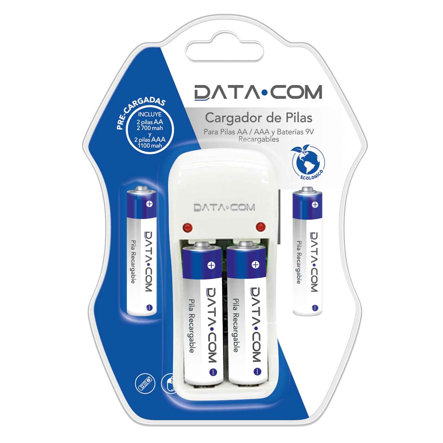 Cargador De Pilas AA/AAA/9V | Datacom